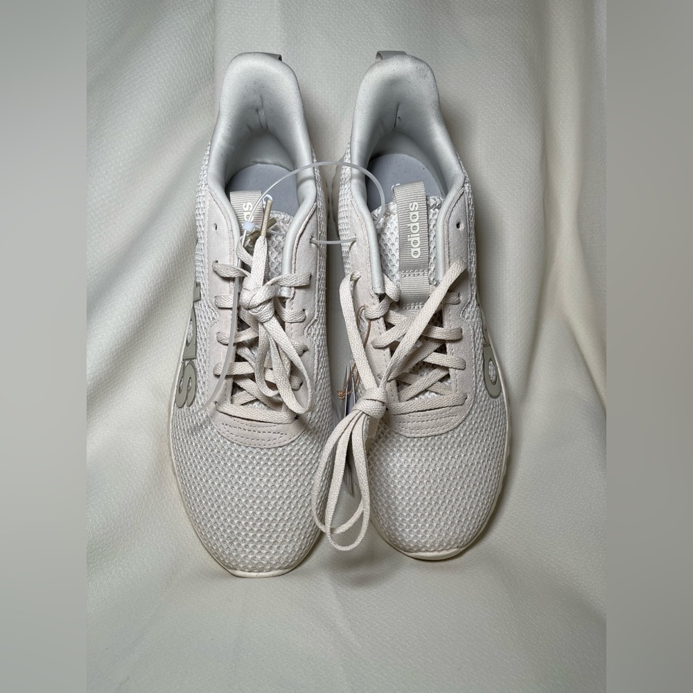 NWT Adidas Women’s Off-White Beige Mesh Athletic Shoe Sneakers Size 8 - Picture 6 of 15